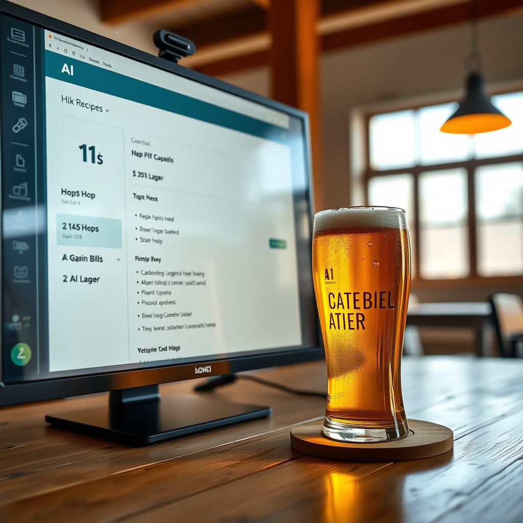 AI analyzing beer recipe with hop calculations and grain bill