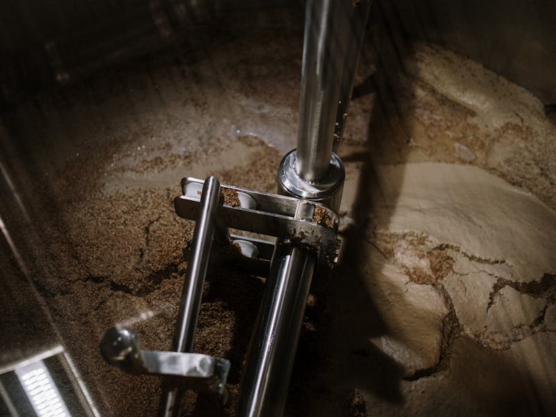 Modern brewing equipment with digital controls and sensors