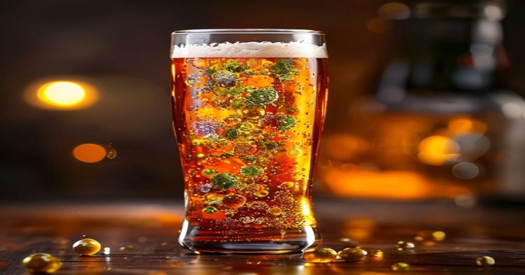 Golden IPA beer with vibrant hop aroma and fresh hops