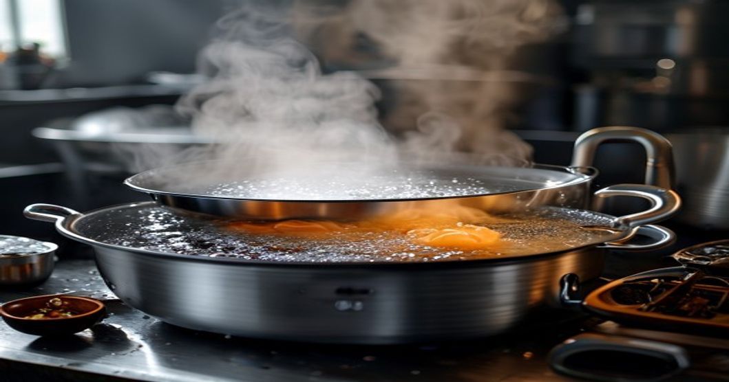 Sous vide immersion cooker in homebrewing pot