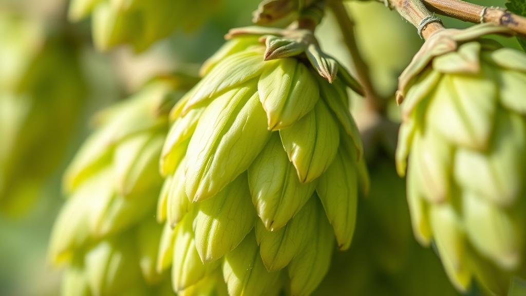 Fresh CF310 hop cones showing pine and citrus characteristics