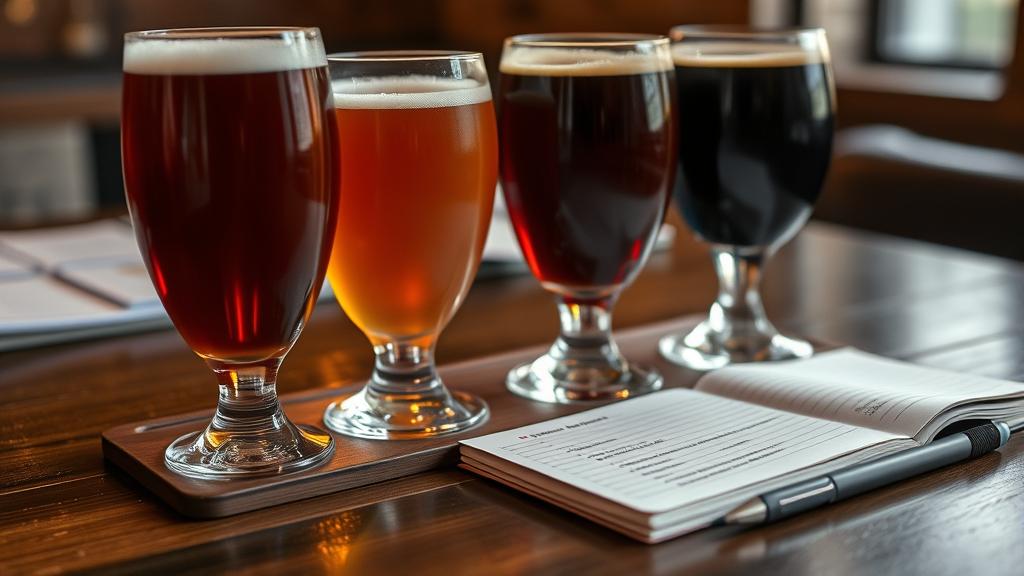 Beer flight tasting: adaptogenic ales in proper glassware