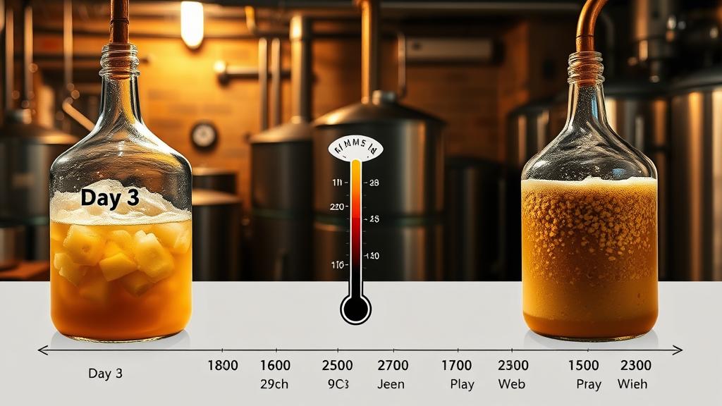 Timeline of mixed fermentation showing yeast phase followed by bacterial colonisation phases