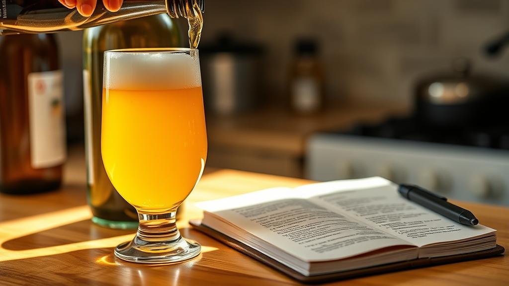 Pouring and tasting gluten-free homebrewed beer