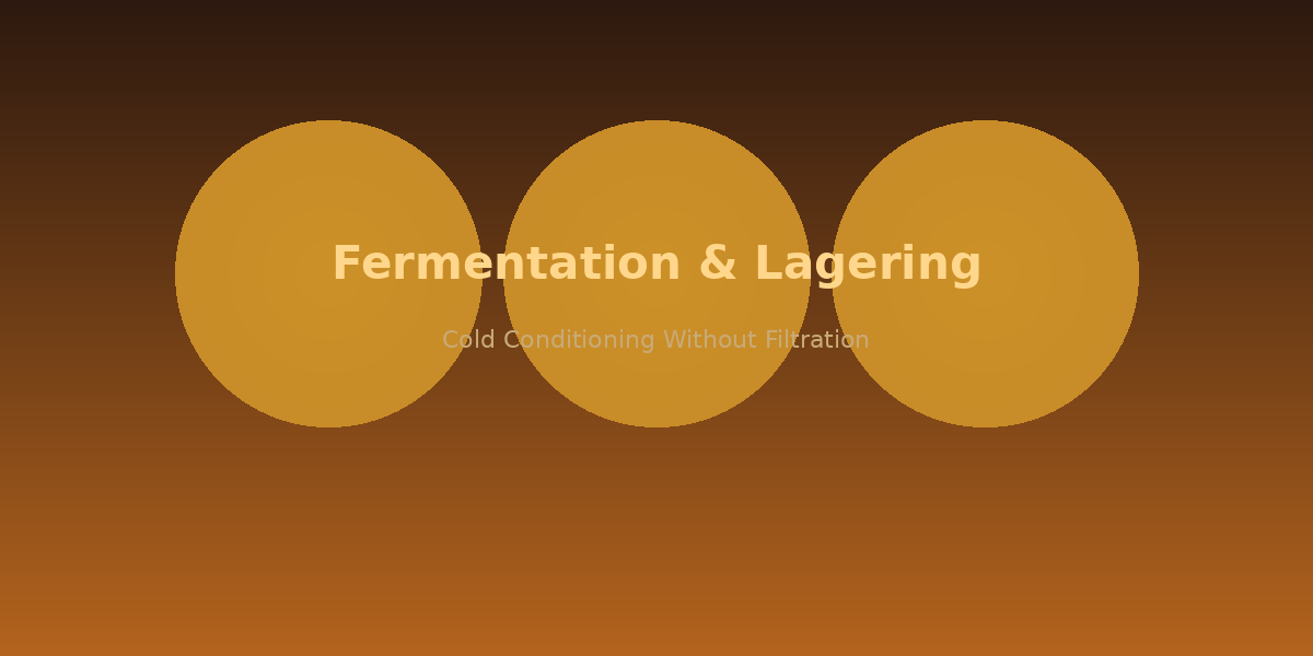 Kellerbier fermentation and lagering
