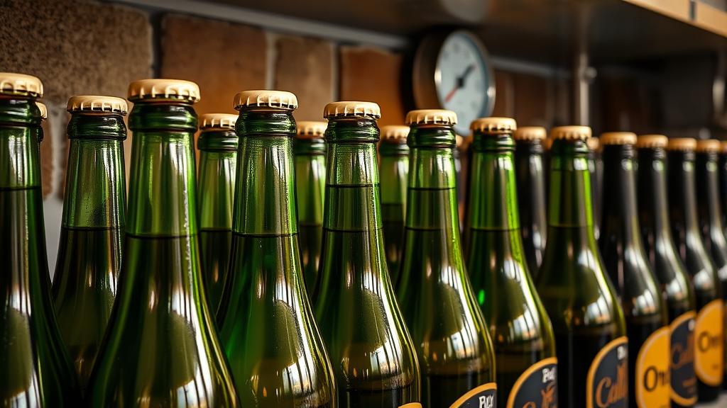 Perry bottles ready for carbonation