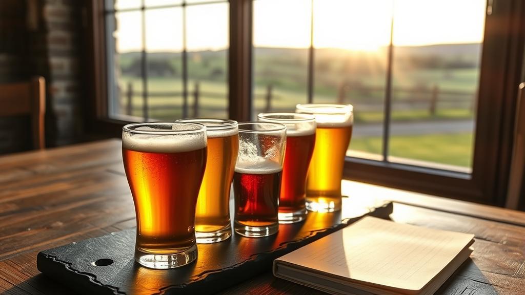 Beer tasting session with local homebrew and tasting notes
