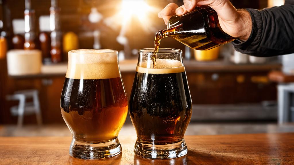 Blended ales tasting flight for homebrewer evaluation