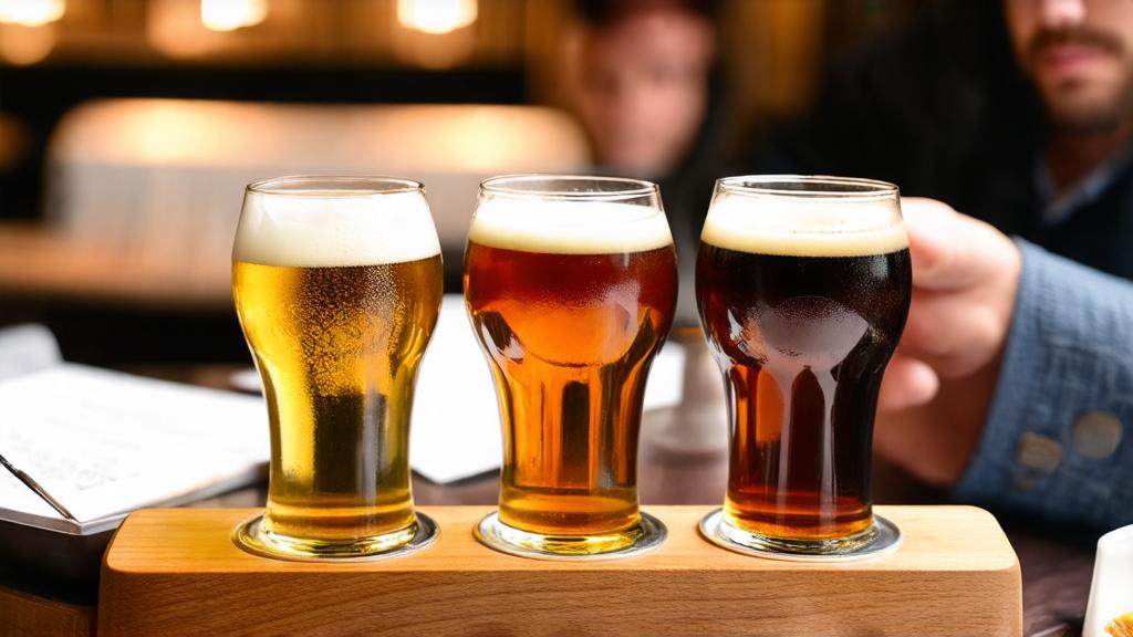 Careful beer blending process in craft brewery