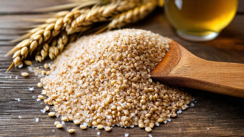 Gose brewing ingredients laid out: wheat malt, coriander, salt