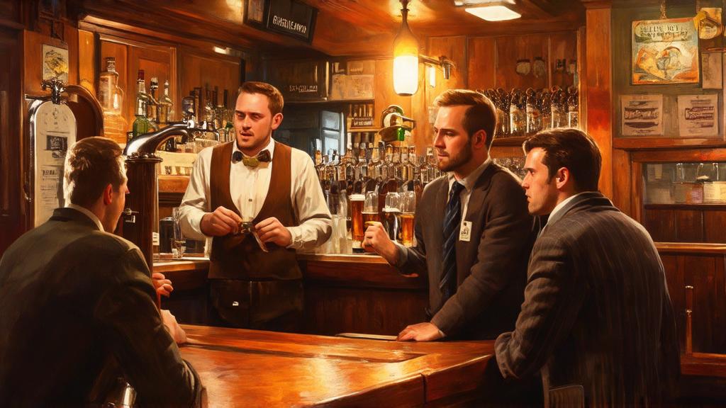 Young adults enjoying cask ales in a traditional British pub with handpumps